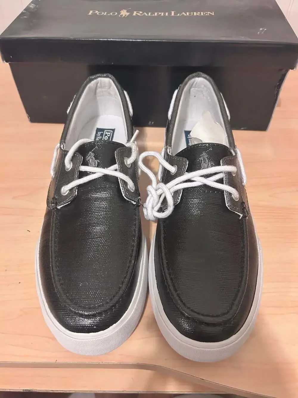 Polo Ralph Lauren Lander Coated Canvas Boat Shoes Size 10.5D